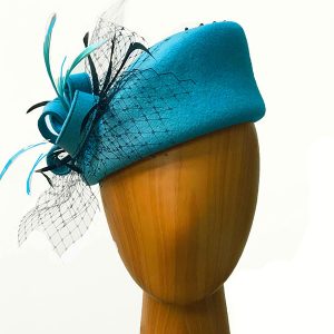 Small Blue Fascinator - 1