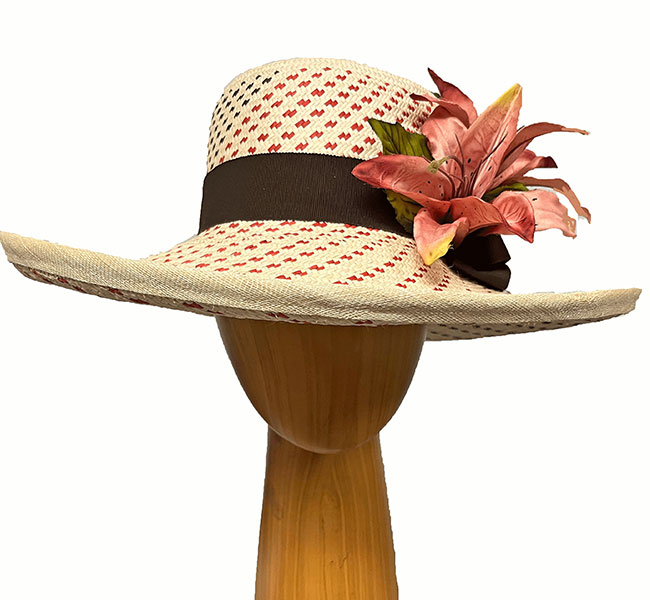 Straw Ivory Flower Hat