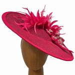 Rose red lily fascinator