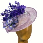 lilac purple feathers fascinator