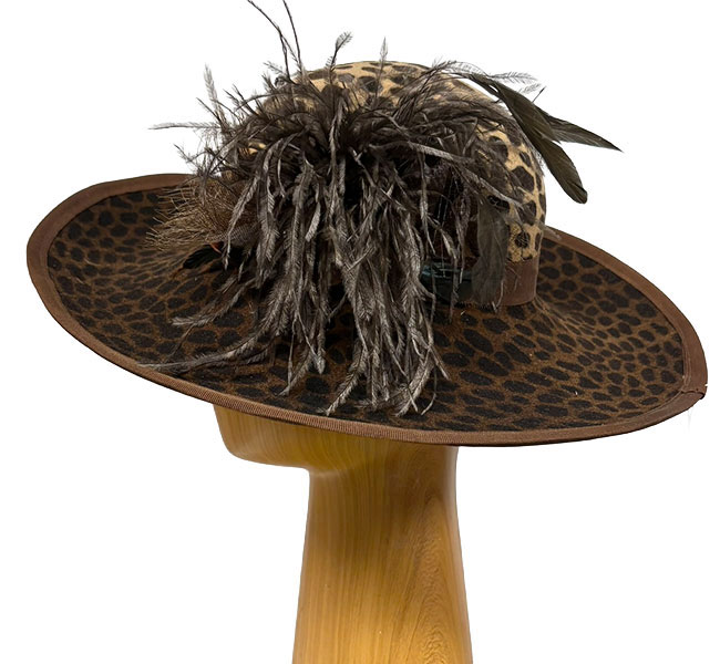 leopard print wool hat