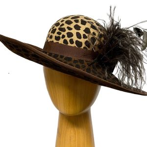 leopard print wool hat