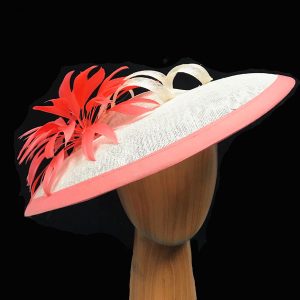 peach ivory saucer fascinator