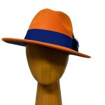 Fedora orange wool hat