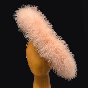 Pink Ostrich feathers fascinator