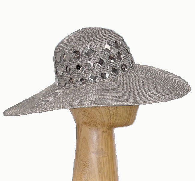 Silver casual hat
