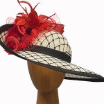 black patterned white hat