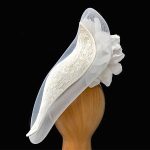 white lace bridal fascinator