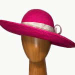 bright pink straw hat