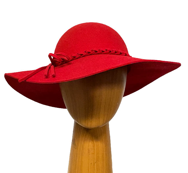Red-wool-casual-hat
