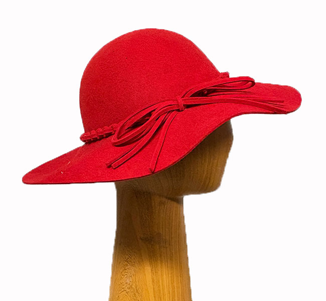 Red-wool-casual-hat