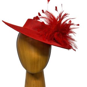red feathers boater hat