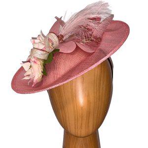 pink flower petal fascinator