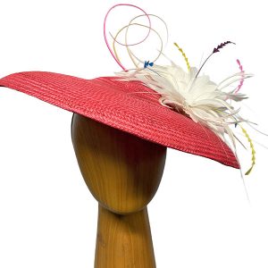 coral-white-saucer-fascinator